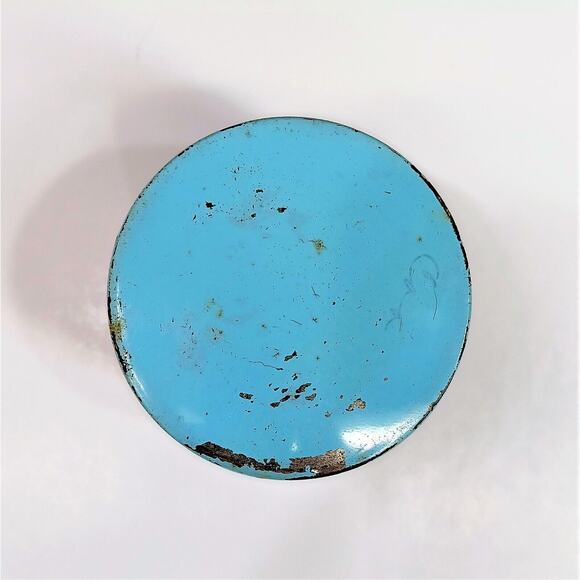 Vintage Noxzema Medicated Skin Cream Cobalt Blue Jar #3 no label light blue lid - Picture 3 of 4